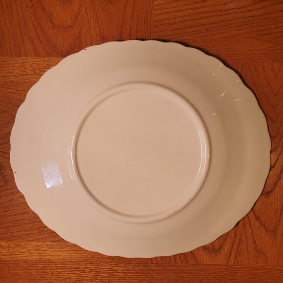 Vintage Oval Serving Plate & 3 Matching Coffee Cups. Chrysanthemum Pattern. - Picture 3 of 12